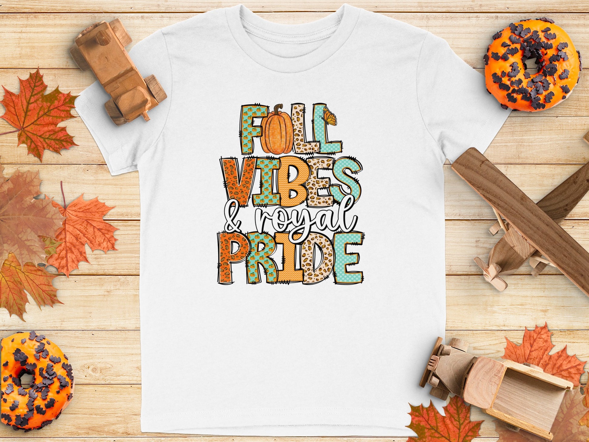 Fall Vibes and Royal Pride Graphic Tee