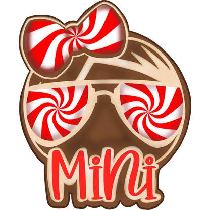 Mini Peppermint Sunglasses Bow Accessory Sticker