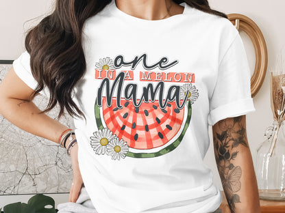 One In A Melon Mama Graphic White T-Shirt