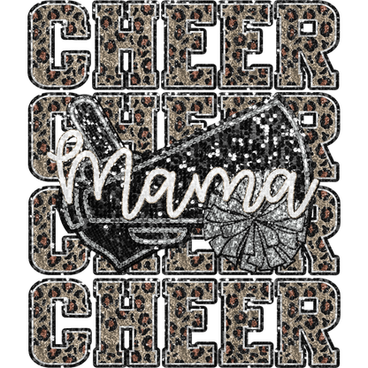 Cheer Mama Cheer Sequin Design Cheerleading Shirt