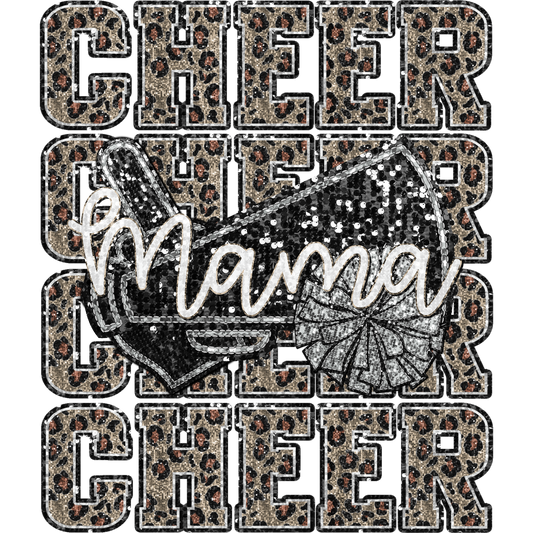 Cheer Mama Cheer Sequin Design Cheerleading Shirt