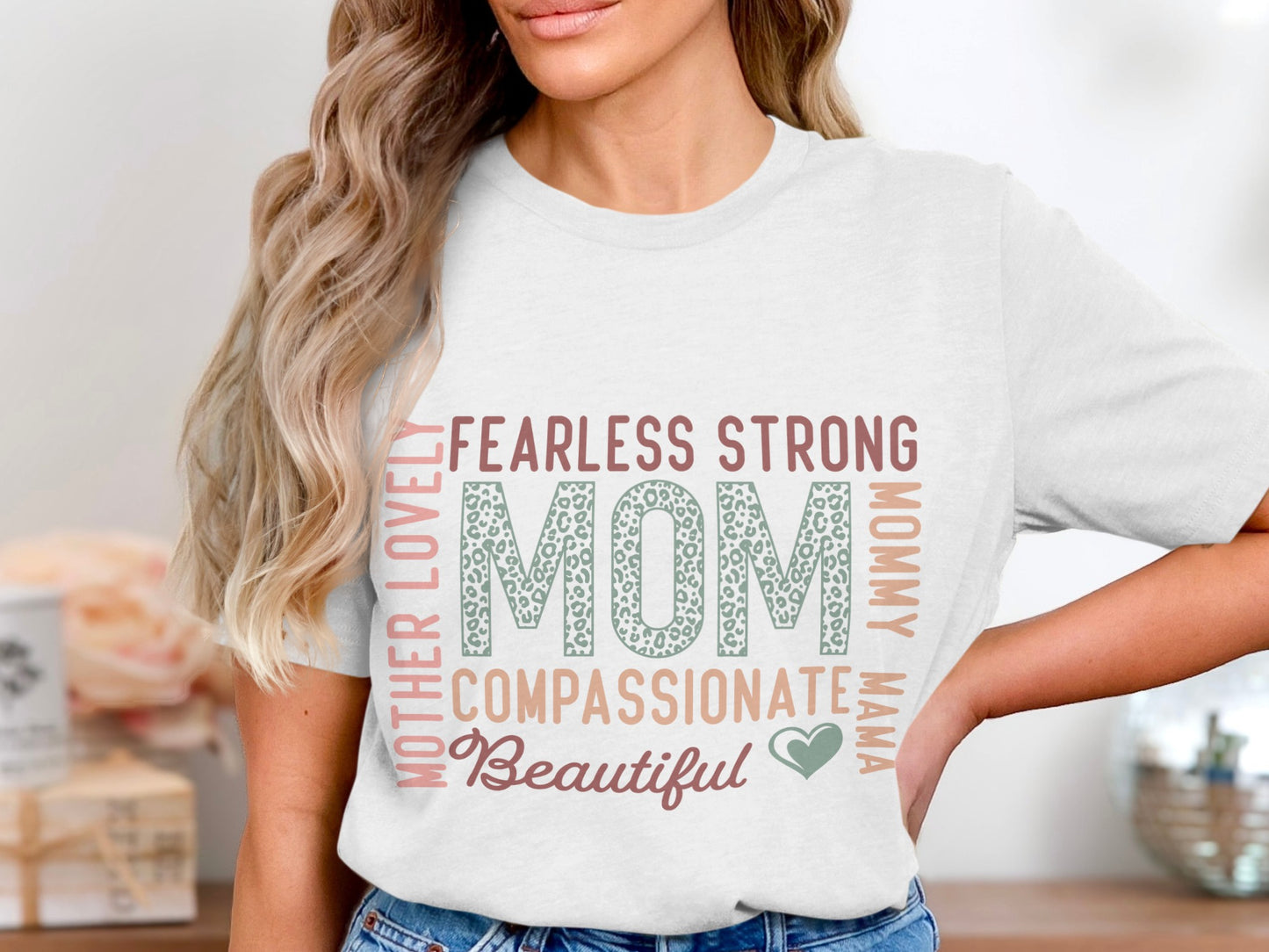 Fearless Strong Compassionate Mom Graphic Tee