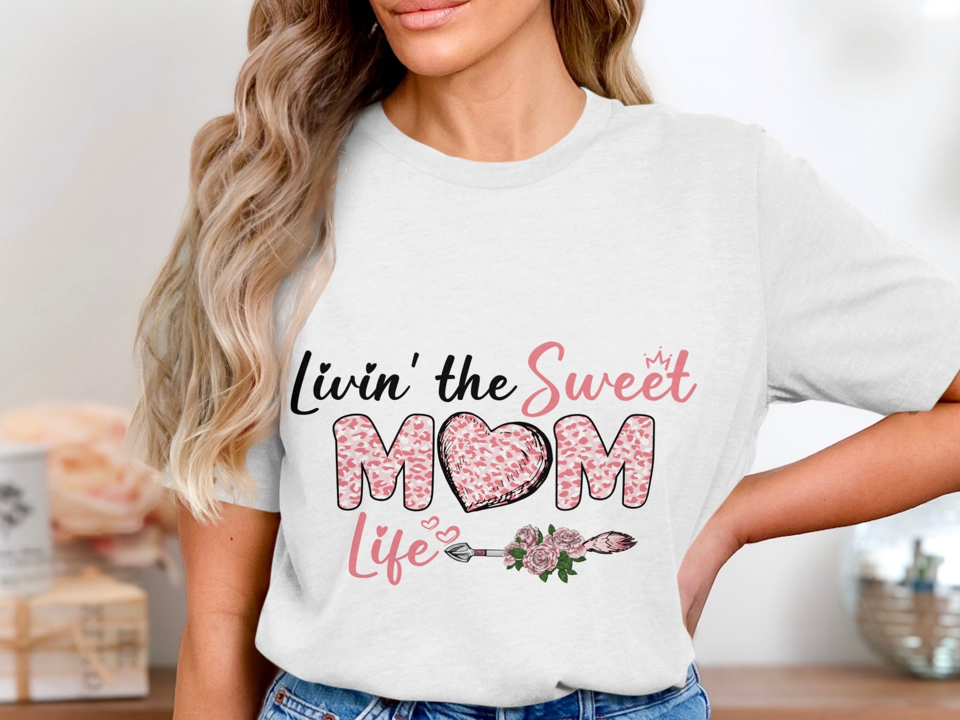 Livin' the Sweet Mom Life Fun Graphic Tee