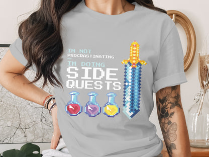 Procrastinating Doing Side Quests T-Shirt