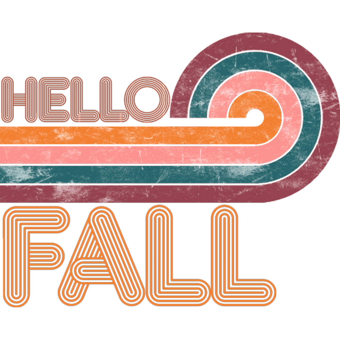 Retro Hello Fall Striped Design Seasonal product