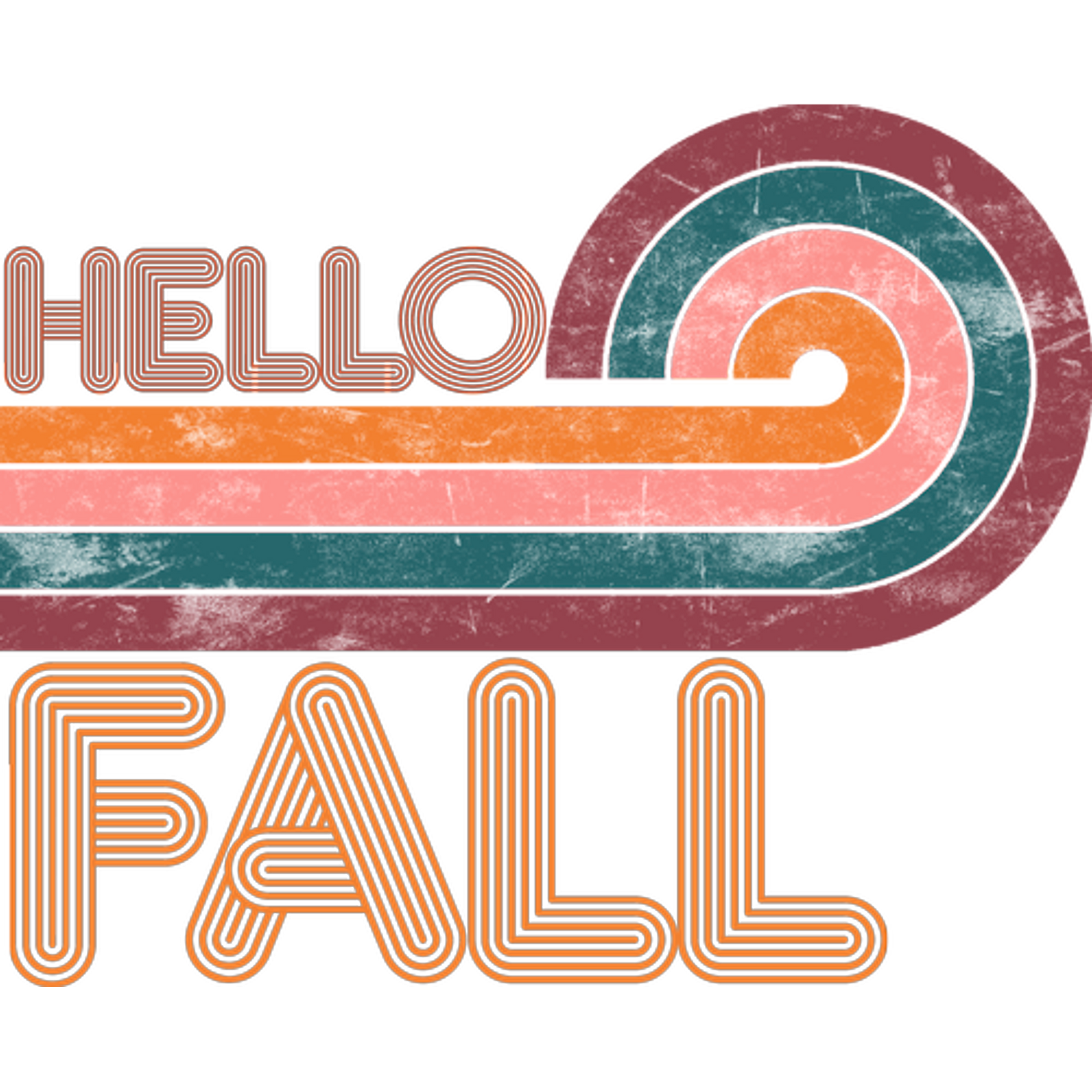 Retro Hello Fall Striped Design Seasonal product
