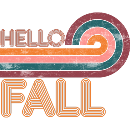 Retro Hello Fall Striped Design Seasonal product