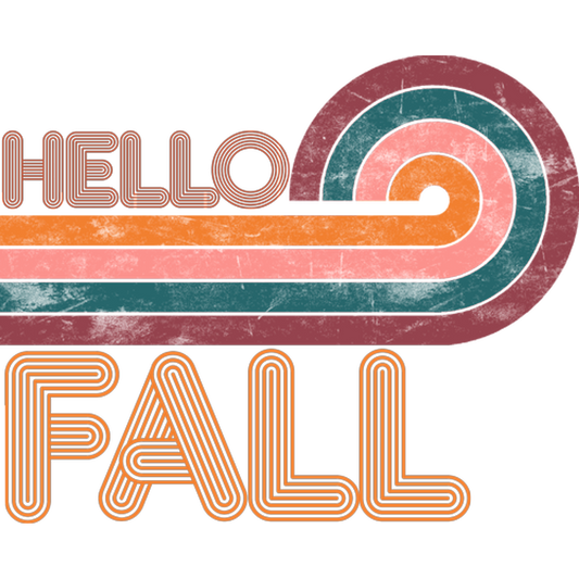 Retro Hello Fall Striped Design Seasonal product