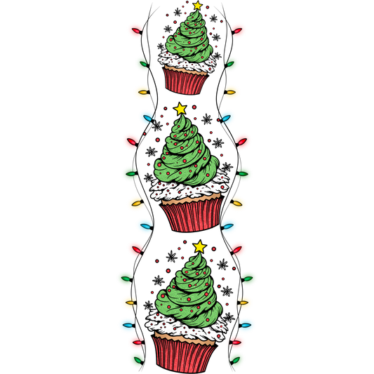 Festive Christmas Tree Cupcake Design Holiday Decor