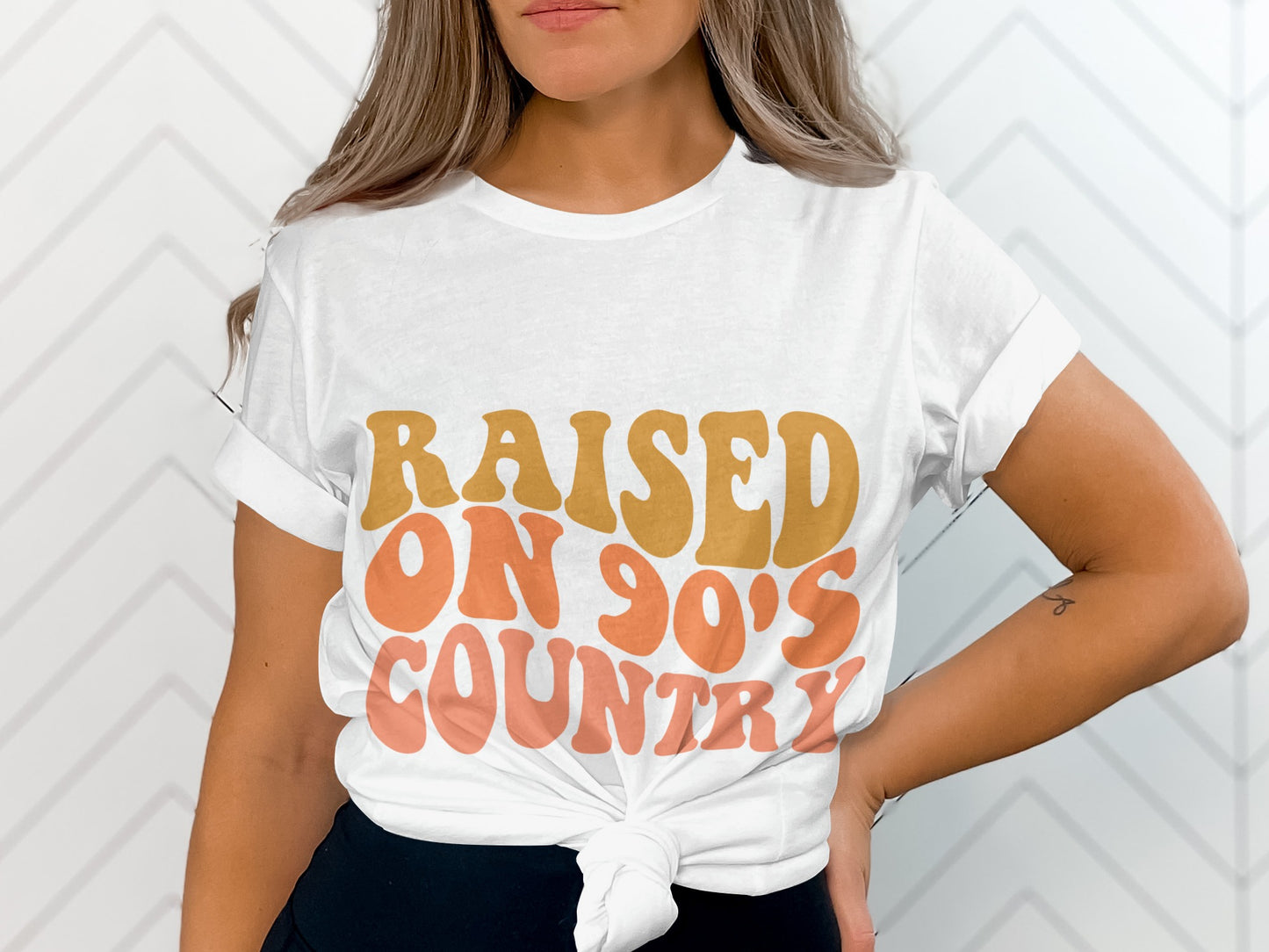 Raised On 90's Country Graphic Tee Shirt