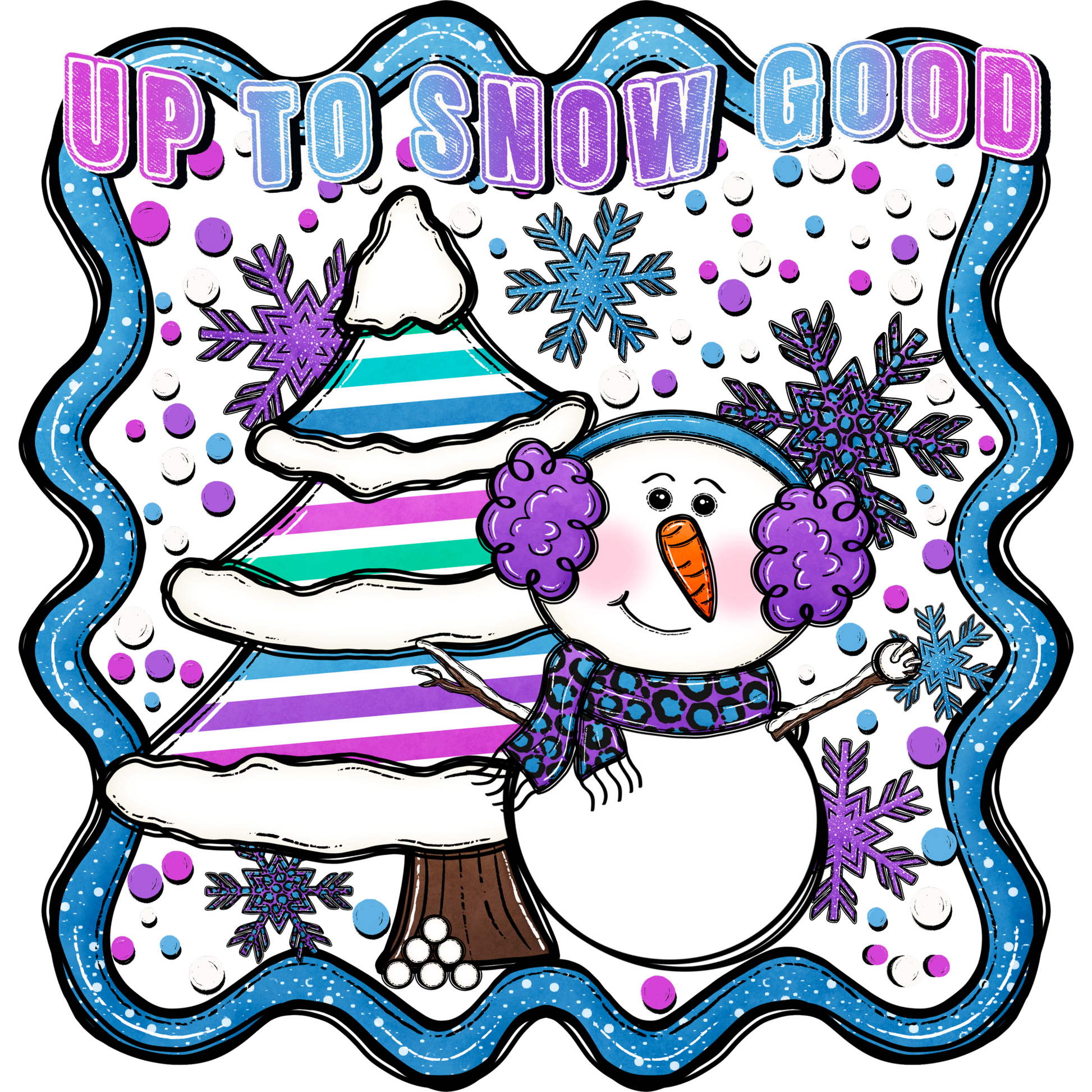 Up to Snow Good Snowman with Snowflakes product