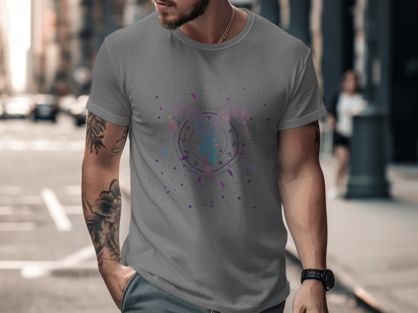 Unique Graphic T-Shirt with Artistic Clock Design