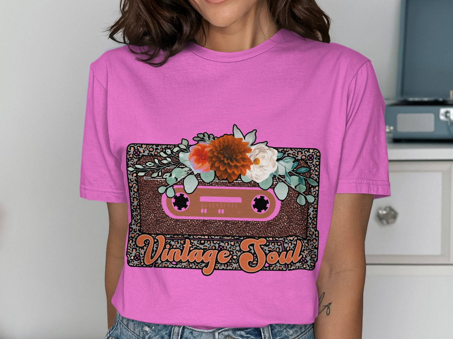 Vintage Soul Floral Cassette Graphic Tee