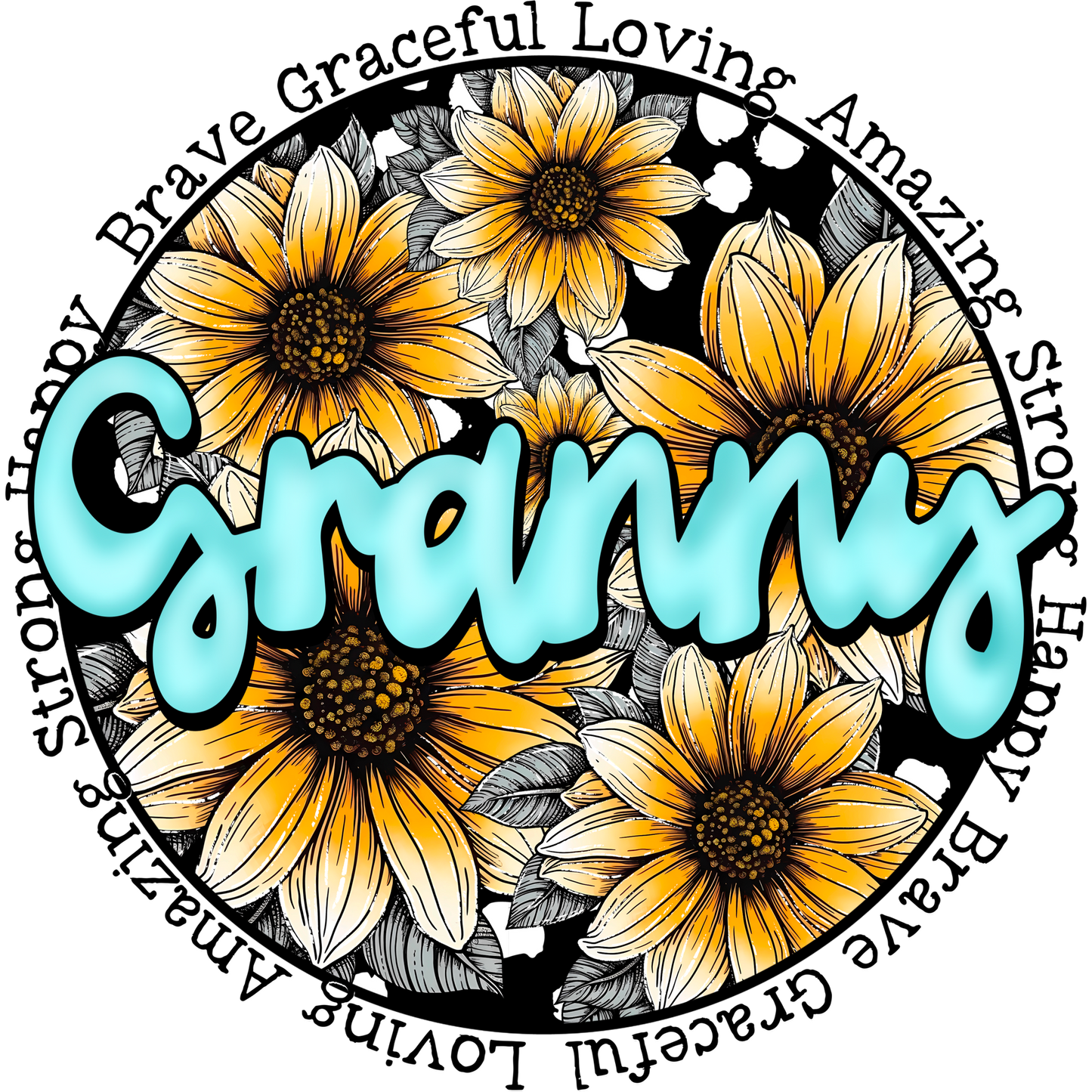 Granny Brave Graceful Loving Amazing Strong Happy product
