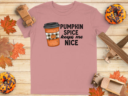 Pumpkin Spice Keeps Me Nice Graphic T-shirt