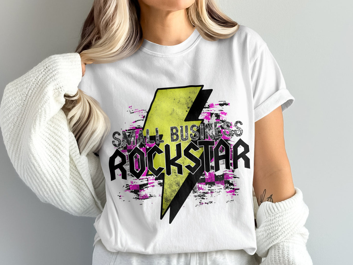 Small Business Rockstar Graphic T-Shirt for Enthusiasts