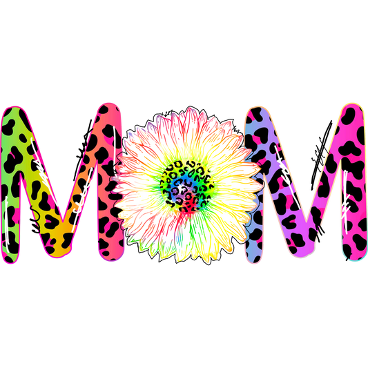 Colorful Leopard Print MOM Floral Graphic product