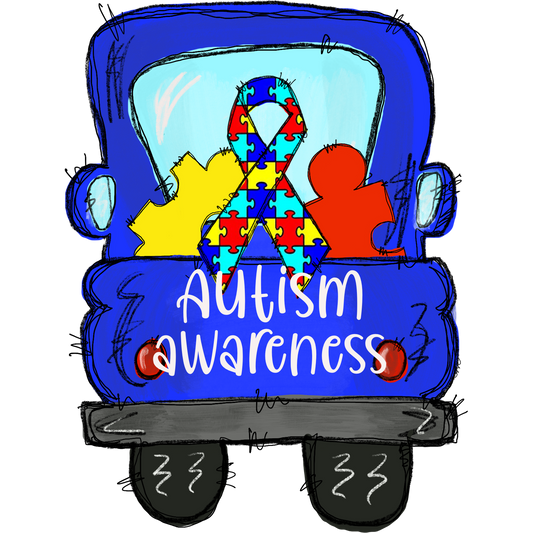 Autism Awareness Colorful Ribbon Graphic T-shirt