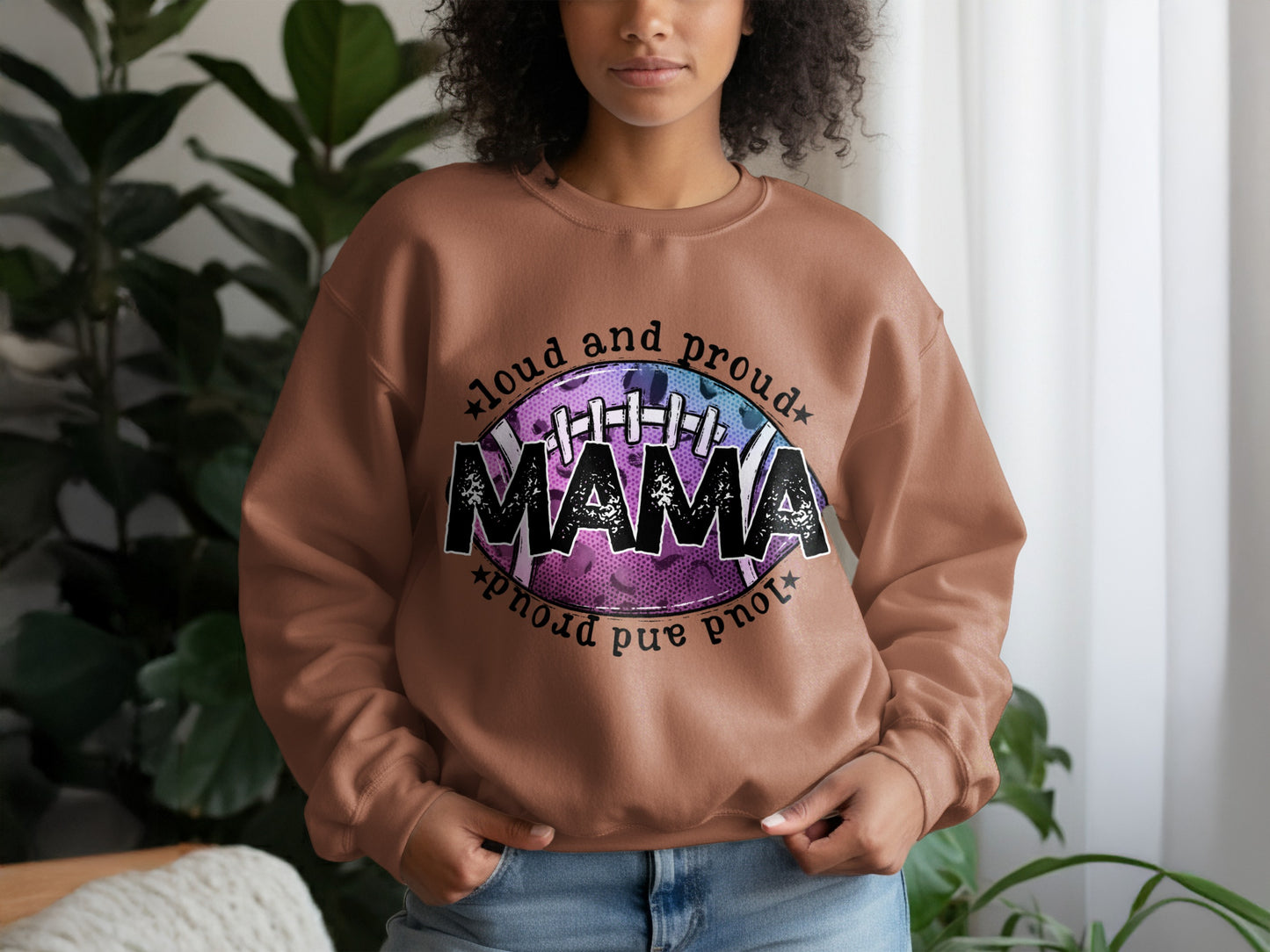 Loud and Proud Football Mama Sweatshirt