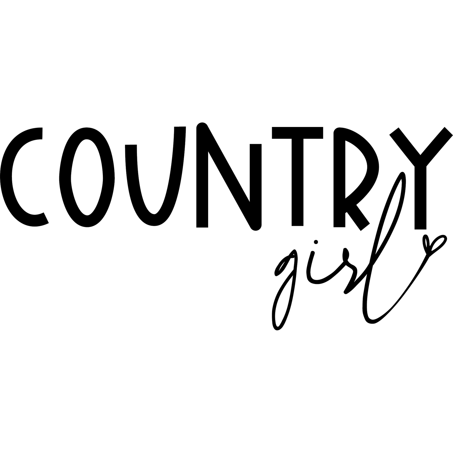 Country Girl Graphic Design Product Suitable for Fans