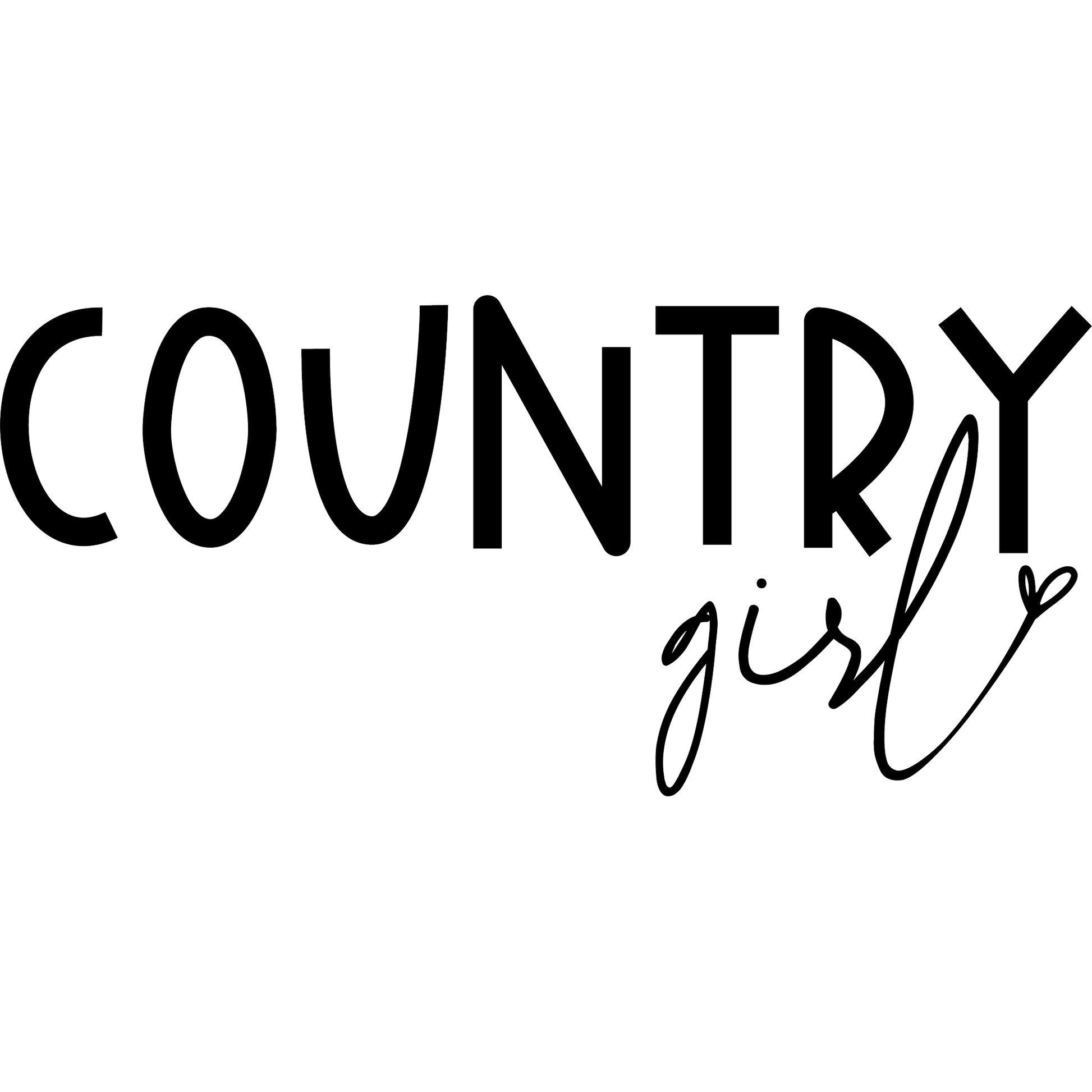 Country Girl Graphic Design Product Suitable for Fans