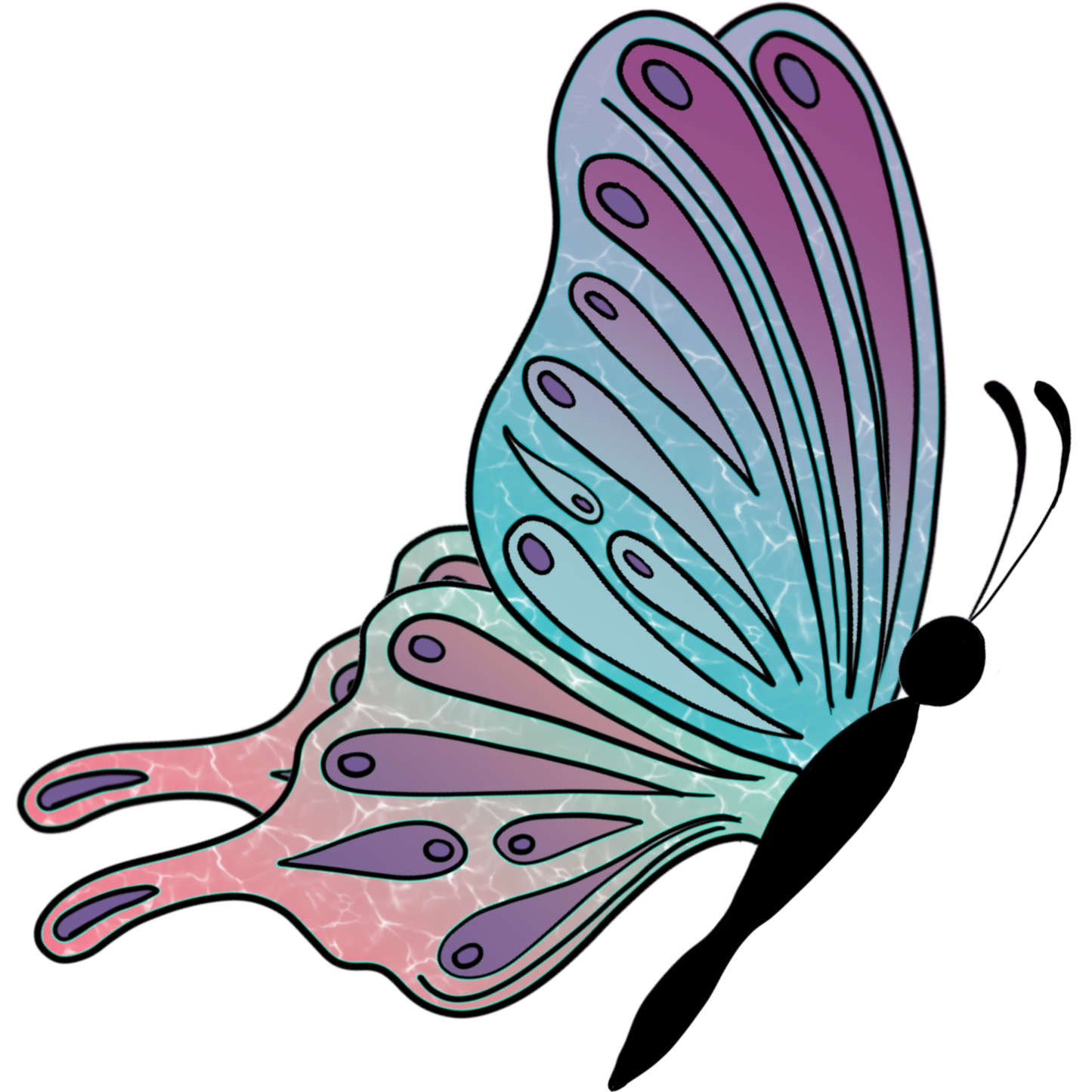 Iridescent Butterfly Wall Sticker Home Decor Artwork