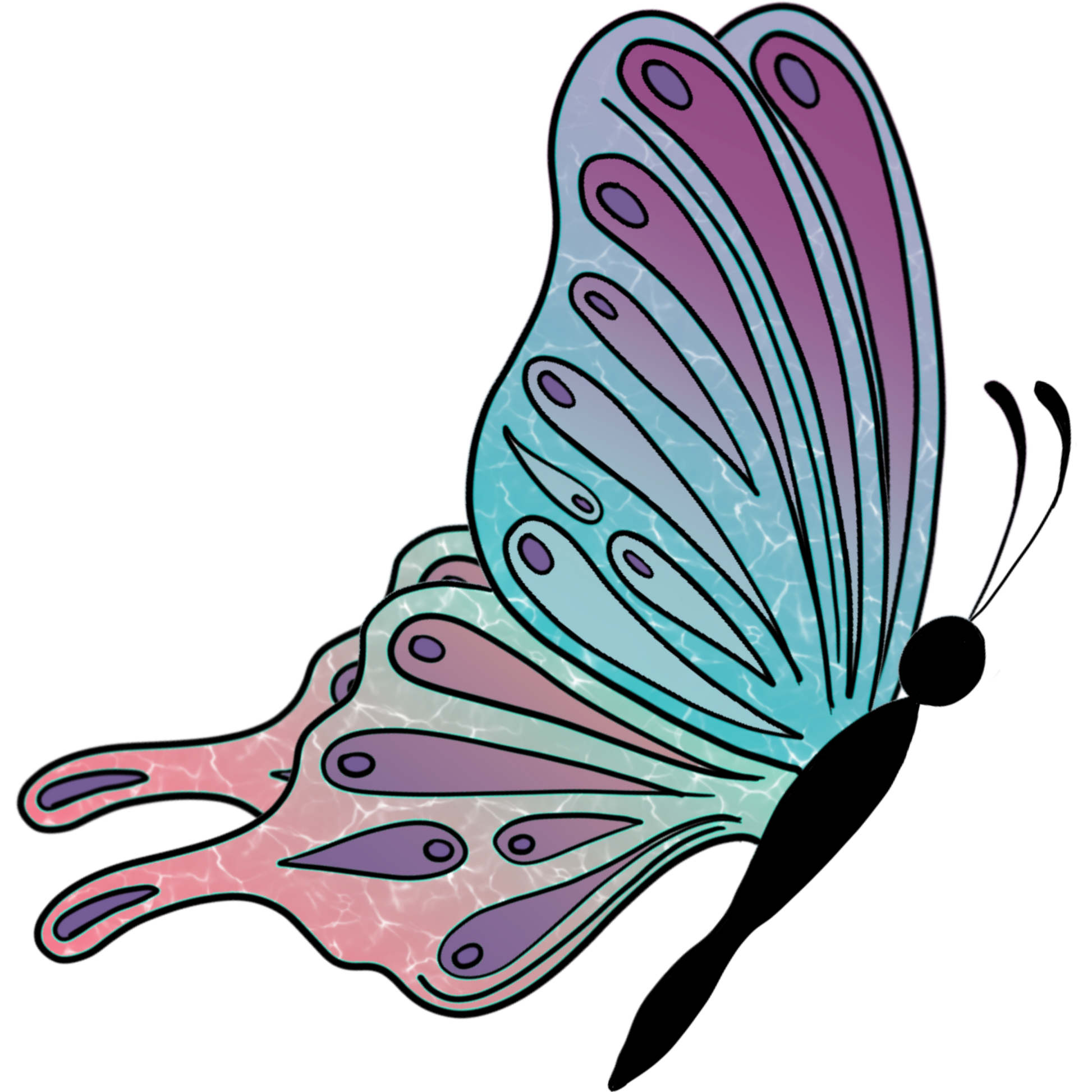 Iridescent Butterfly Wall Sticker Home Decor Artwork