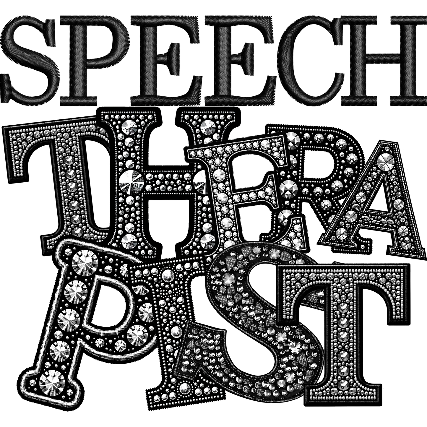 Speech Therapist Sparkling Text Design product