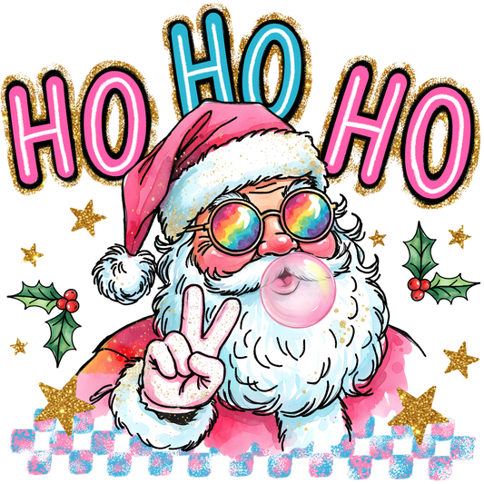 Santa Claus Ho Ho Ho Holiday Cheerful Design