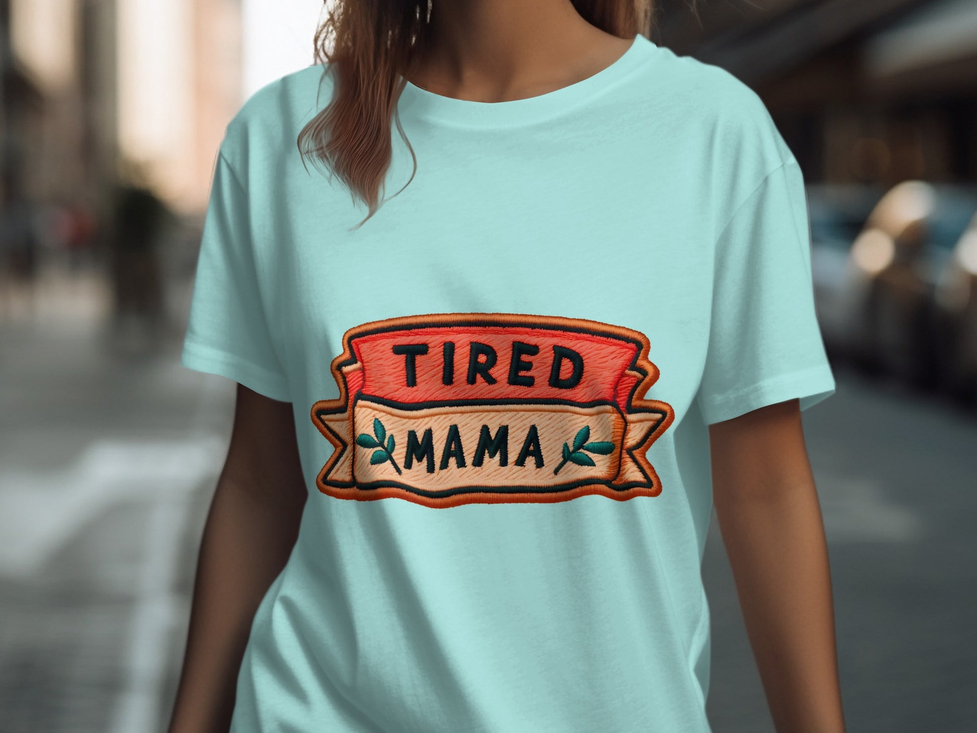 Tired Mama Graphic Tee with Vibrant Design