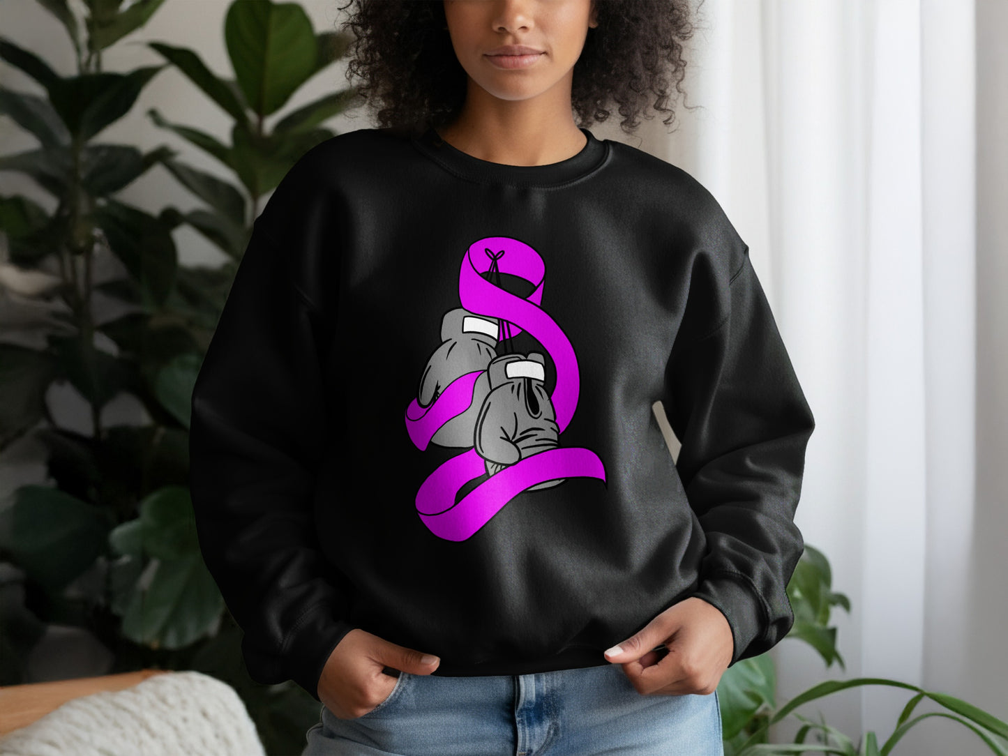 Stylish Black Sweater with Unique Printed Design product