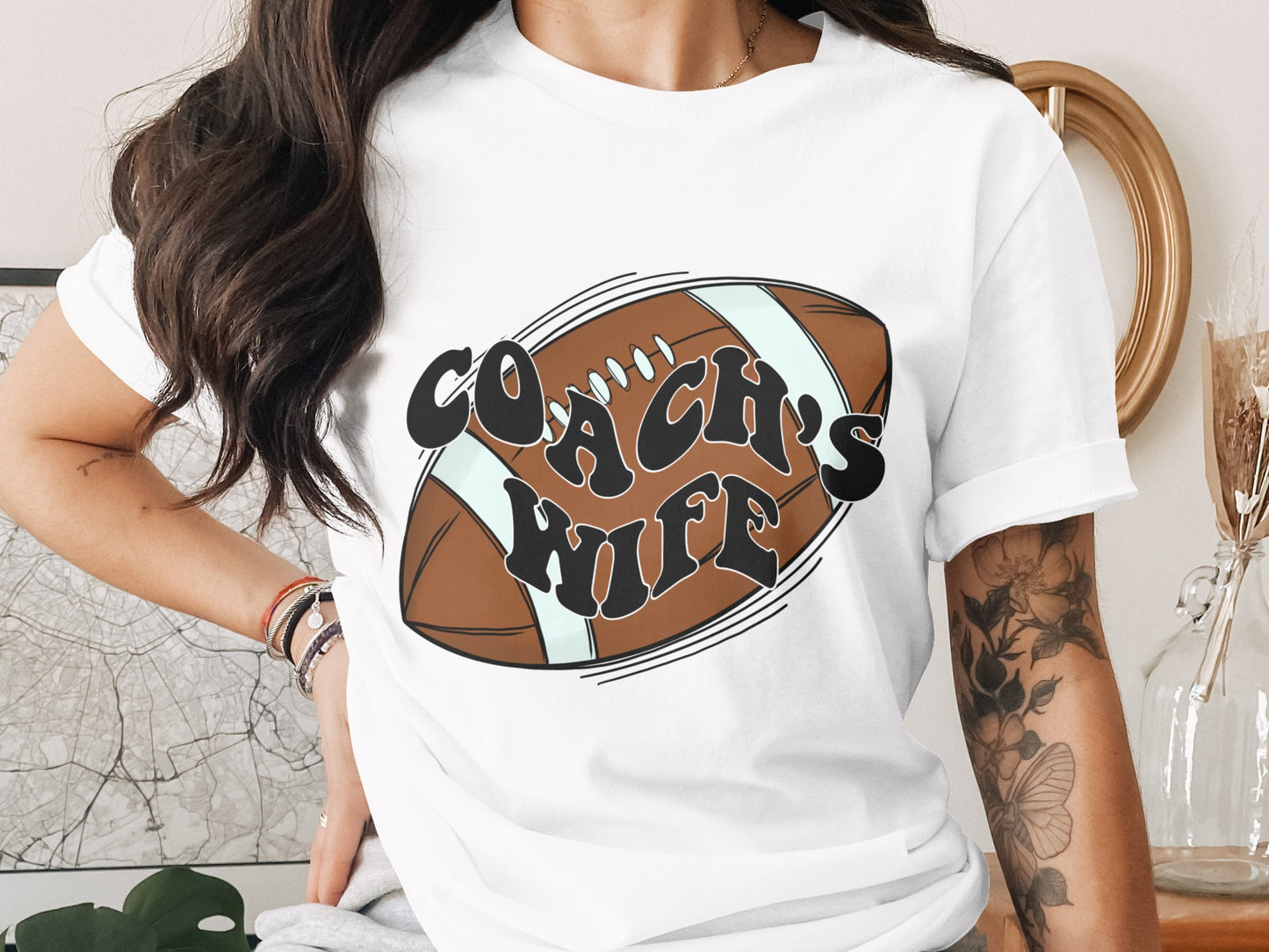 Coach's Wife Graphic Tee Shirt for Sports Fans