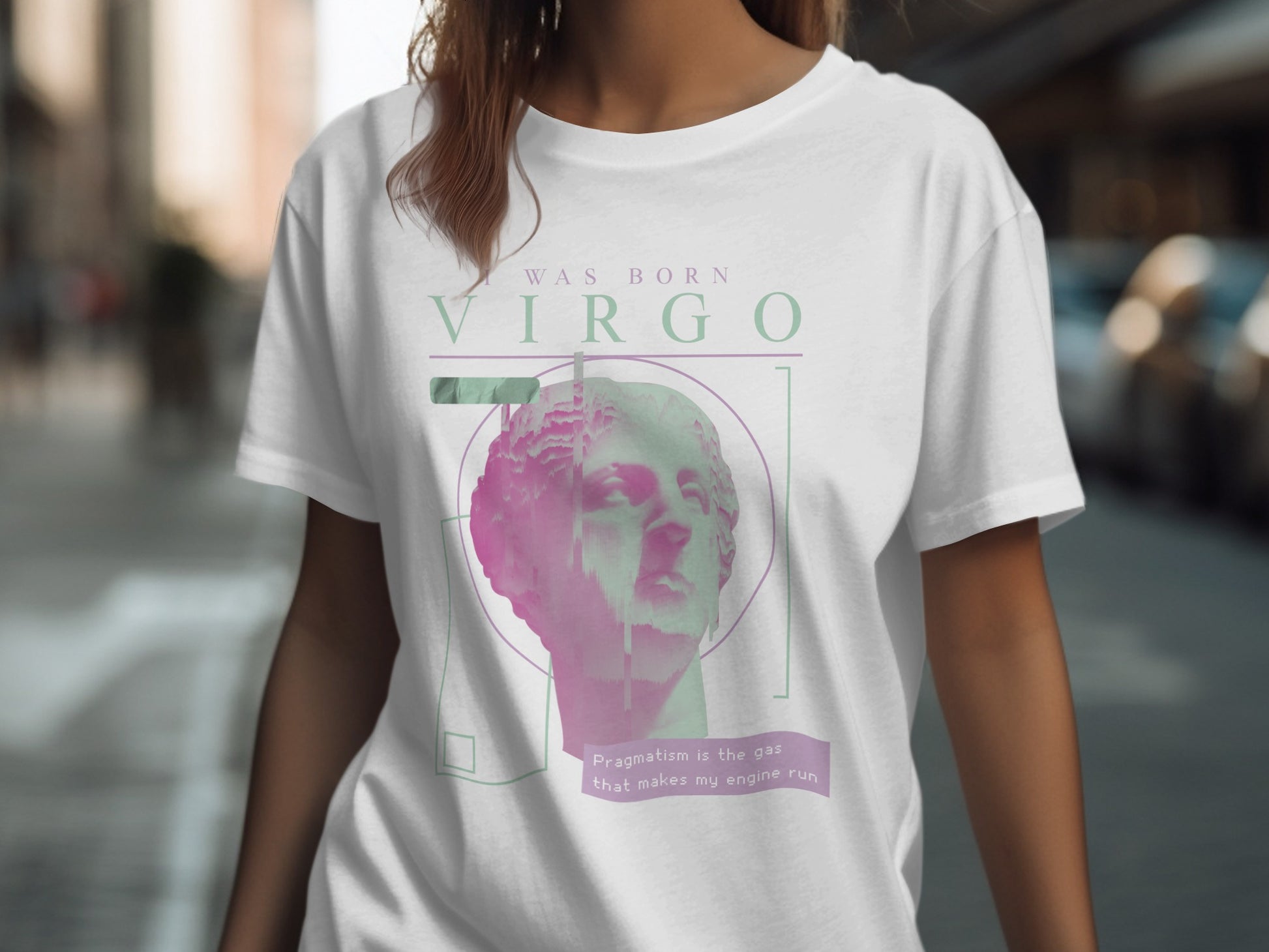 Was Born Virgo Graphic T-Shirt with Artistic Design