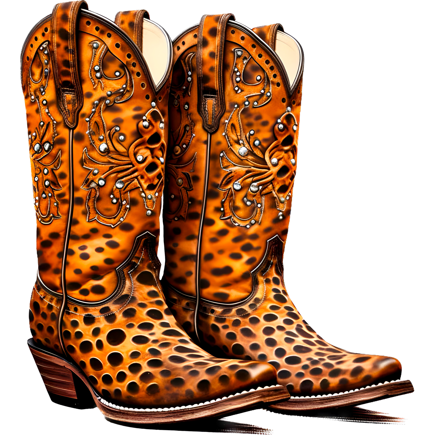 Bold Leopard Print Cowboy Boots product