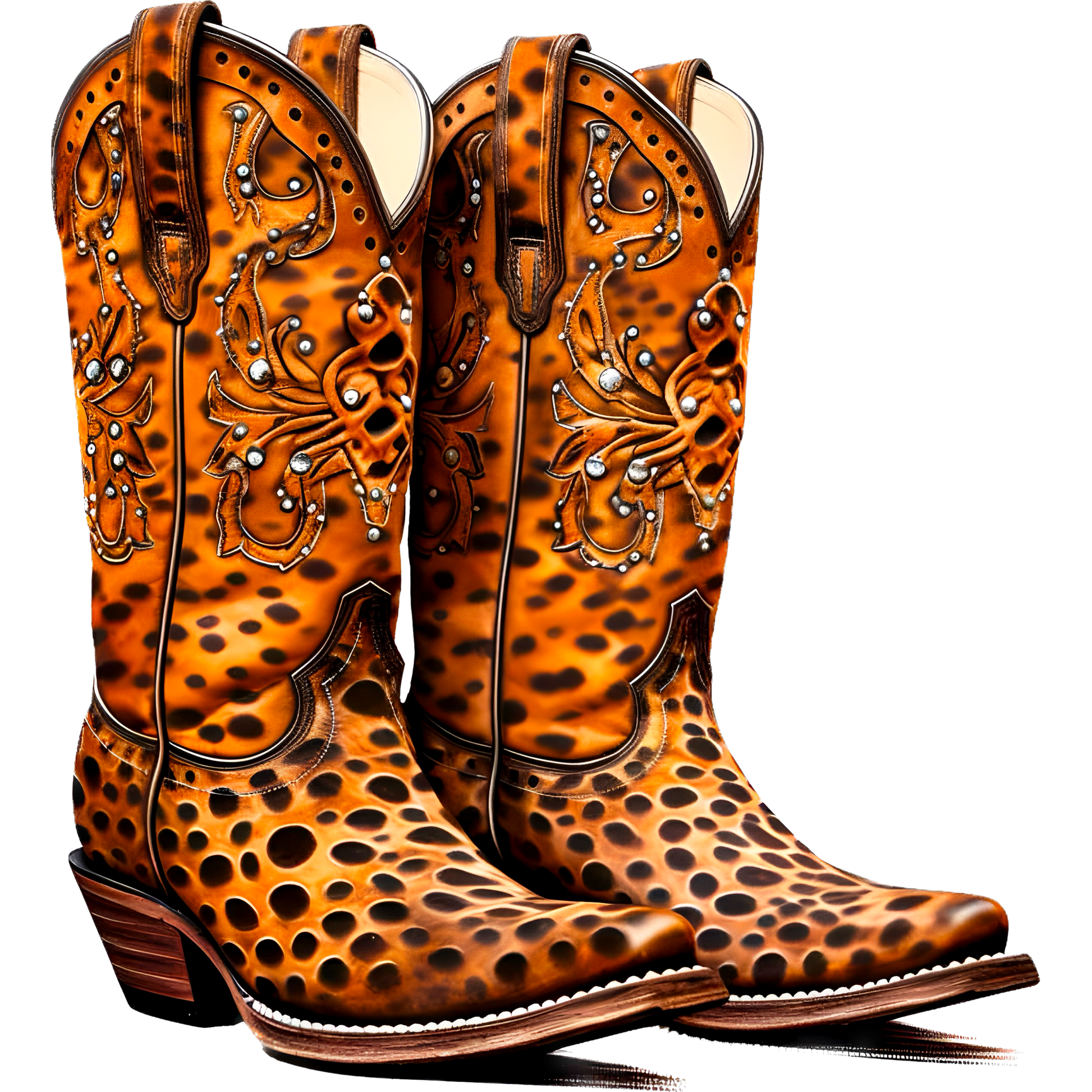 Bold Leopard Print Cowboy Boots product