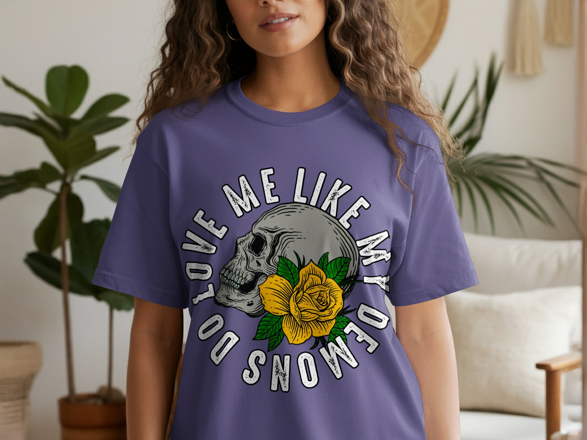 Love Me Like My Demons Do Skull T-shirt