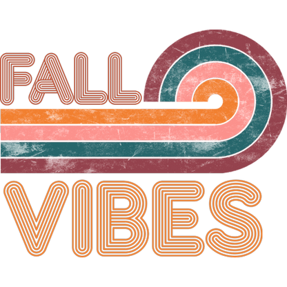 Retro Fall Vibes Graphic Art with Bold Typography
