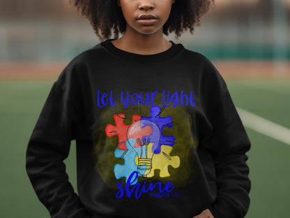 Let Your Light Shine Puzzle Graphic Sweatshirt