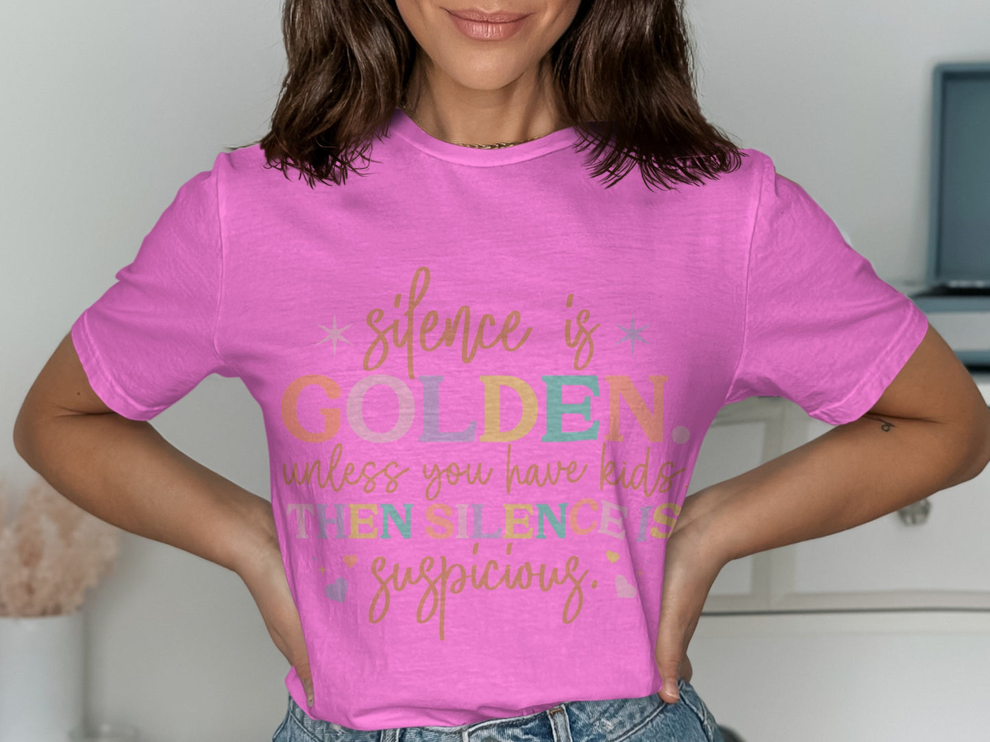 Silence is Golden Unless You Have Kids T-shirt