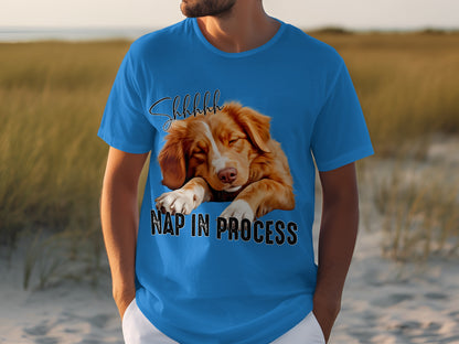 Shhh Nap In Process Sleeping Dog Graphic T-Shirt