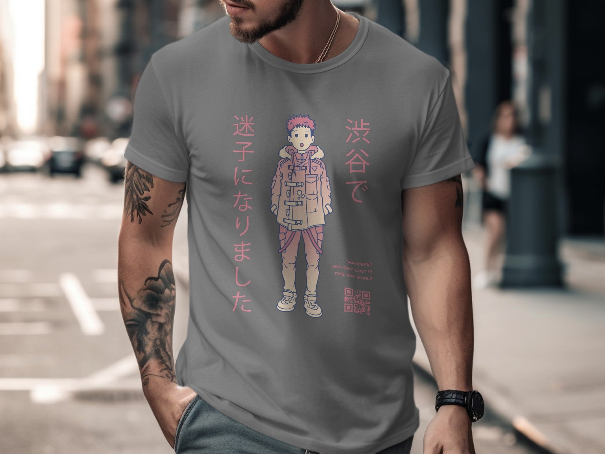 Stylish Anime Outdoor Scene Streetwear T-Shirt