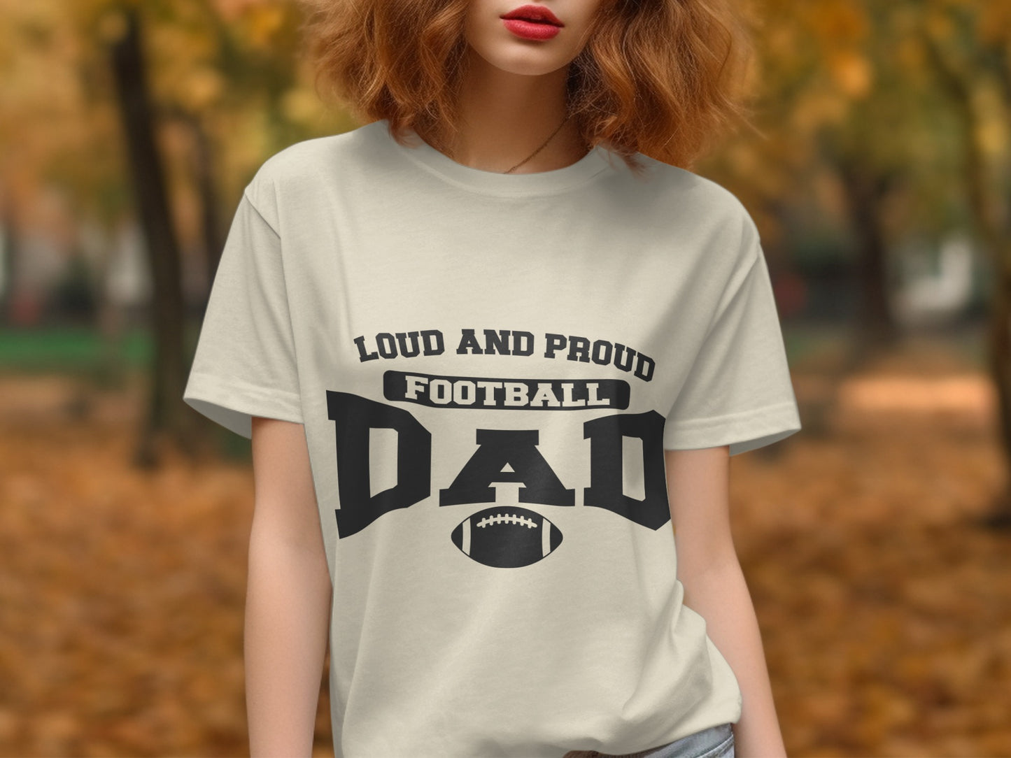 Loud and Proud Football Dad T-shirt product type