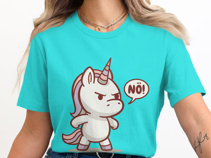 Cute Angry Unicorn No Graphic T-Shirt