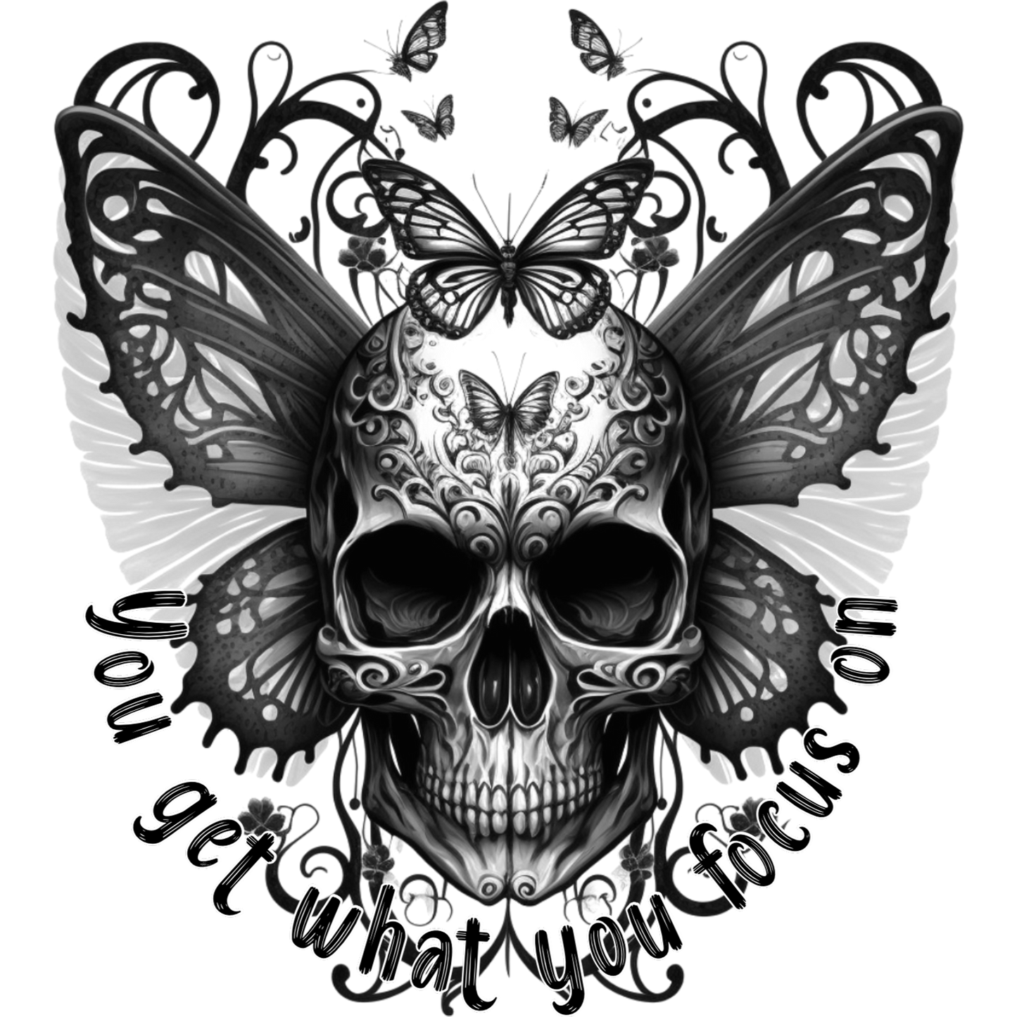 You Get What You Focus On Skull Artwork Print