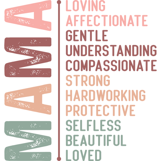 Mama Loving Affectionate Compassionate Strong Print