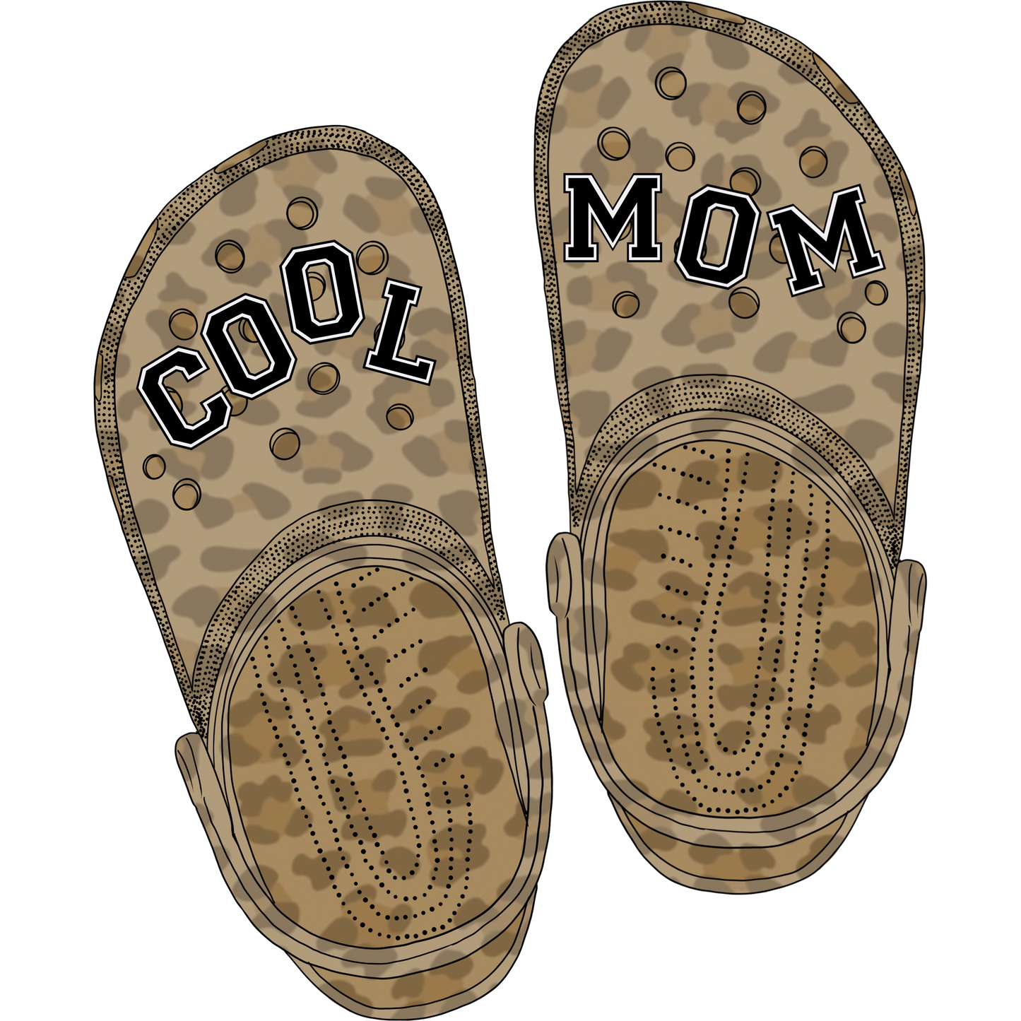 Cool Mom Animal Print Clog Shoes for Fashion Style