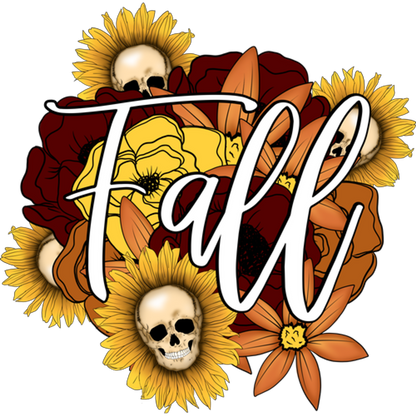 Fall Floral Skull Design for Seasonal Décor Product
