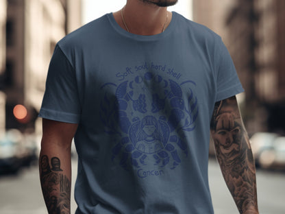 Soft soul hard shell Cancer astrological t-shirt product