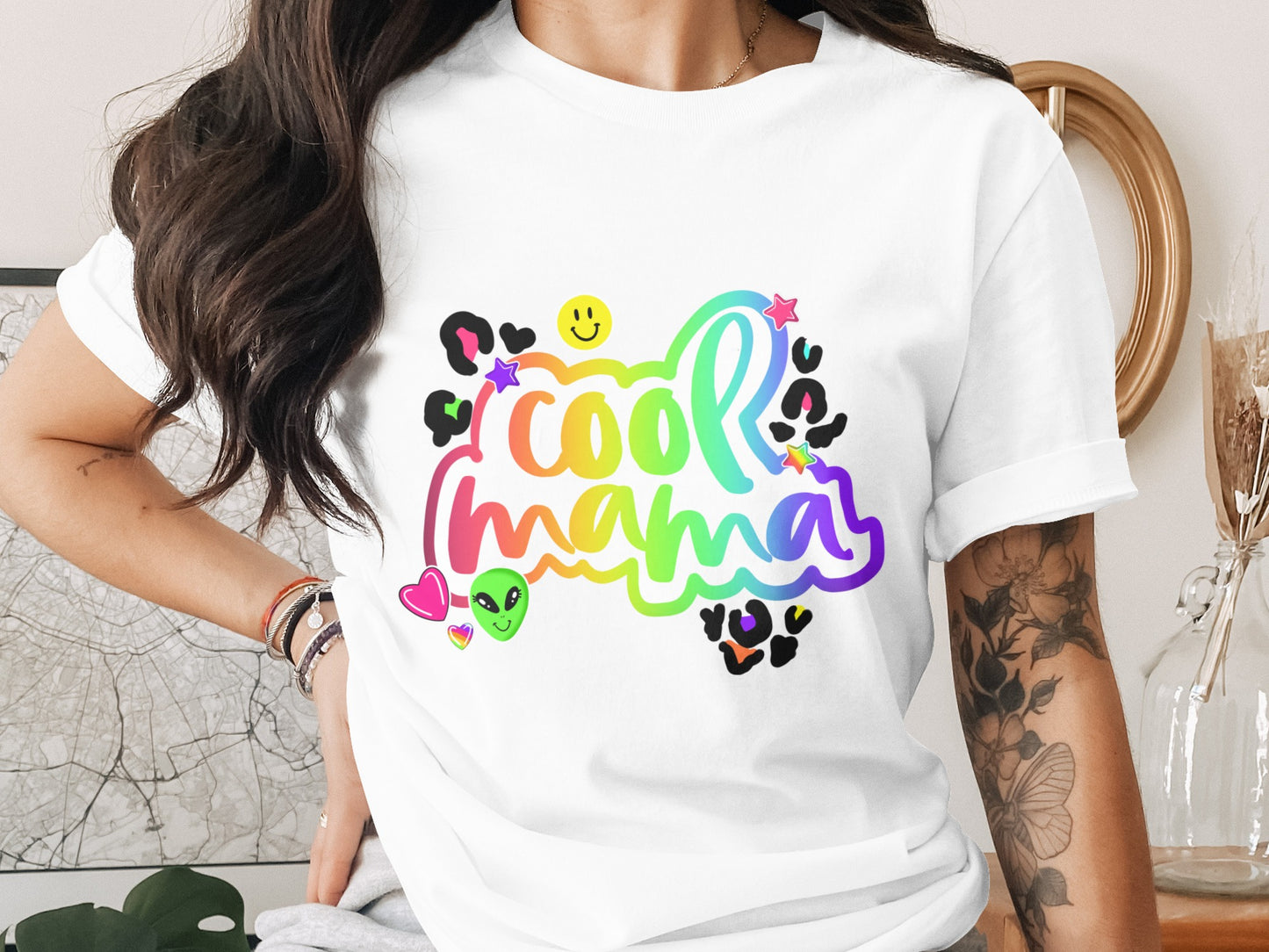 Cool Mama Graphic Tee with Colorful Design