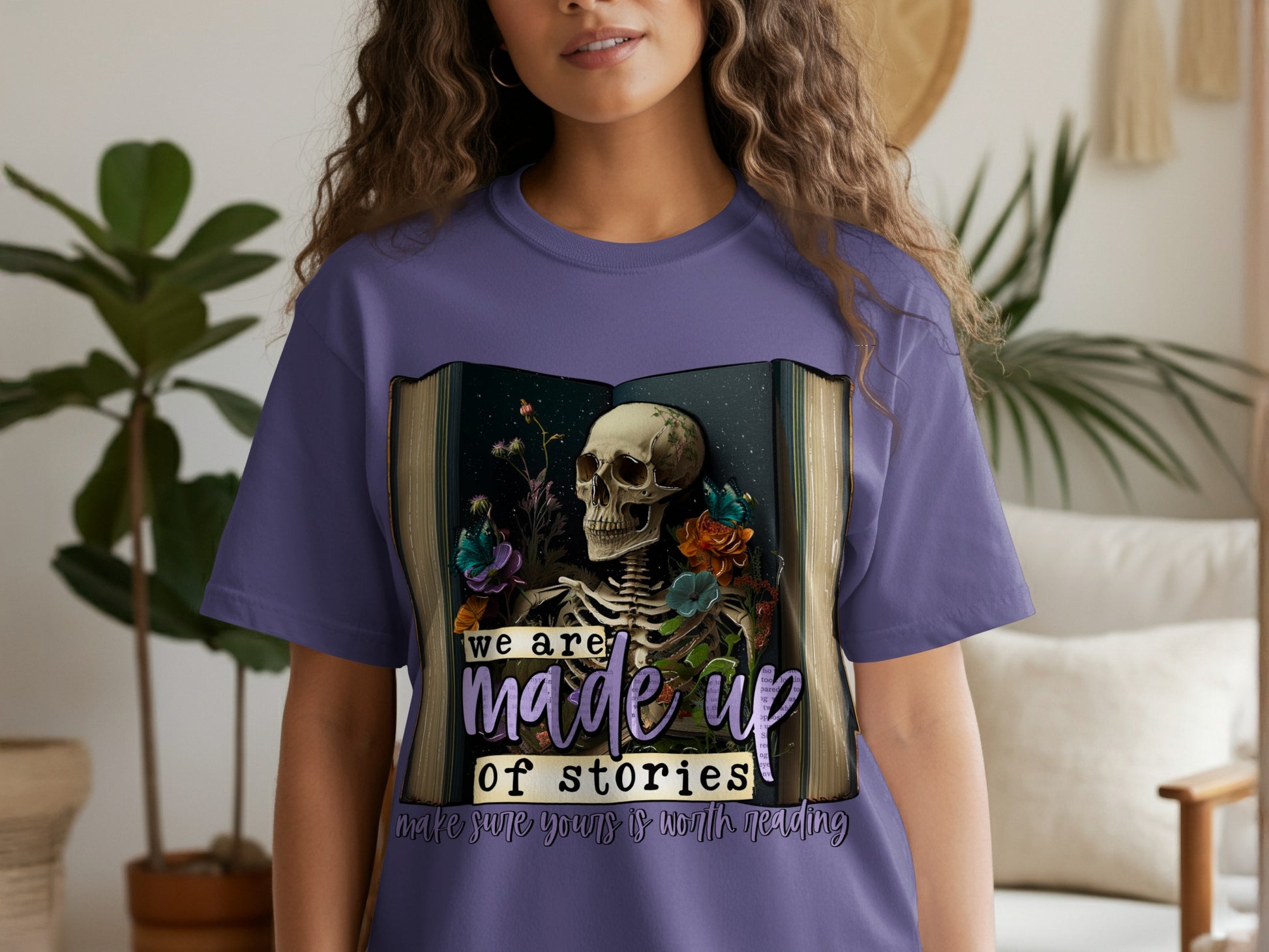 We Are Made Up Of Stories Skeleton T-Shirt Product